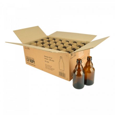 Steinie sörösüveg 33 cl, brown, 26 mm, box 24 pcs