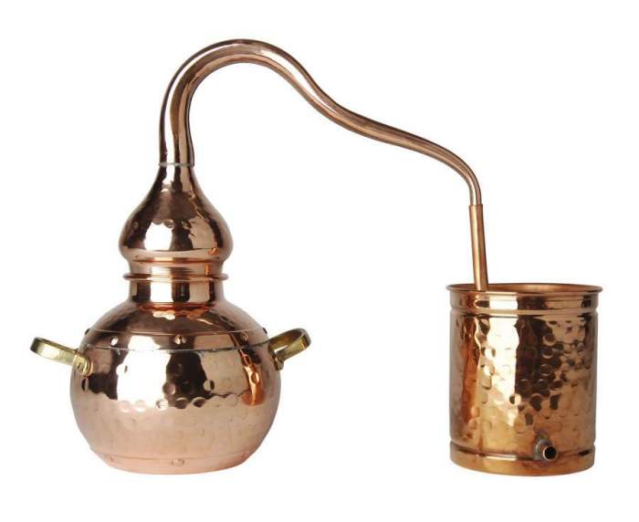 Copper decorative brandy pot
