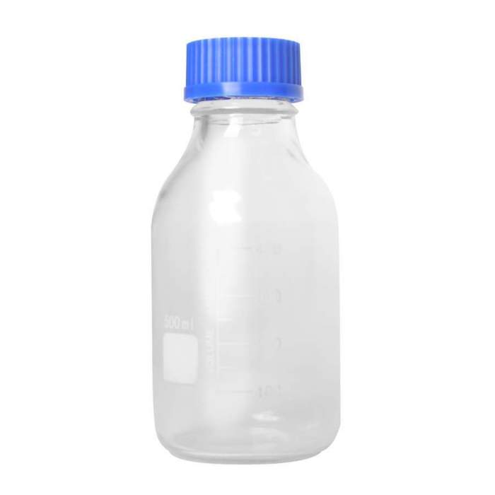 Laboratory bottle with sterilizable cap, 500 ml (for yeast storage)